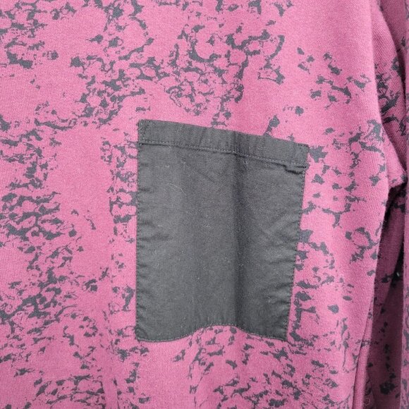 Zella French Terry Pocket Sweater Dress Marbled Print Long Sleeve Tunic XL Girls - Picture 6 of 13